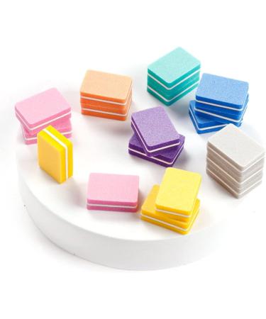 TSBB 10pcs Double Sided Mini Nail File Blocks - Colorful Yellow Nail Polishing & Sanding Buffer for Perfect Nails - Buy Online on GoSupps.com