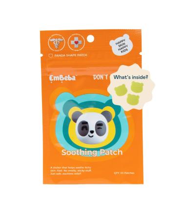 EmBeba Soothing Rash Patch for Itchy Skin & Bug Bite Itch Relief | Anti-Itch Soothing Natural Gel Patches for Kids with Sensitive Skin  Herbal Ointment Kid s Skin Care Stickers  (Panda  9 Patches) Panda 9 Patches