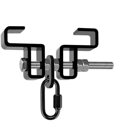 SELEWARE Heavy Duty Steel Beam Clamp, Heavy Bag Mount, Punching Bag Hanger Heavy Duty Holder for Boxing, Muay Thai and MMA Training (with Carabiner) Hanger with carabiner