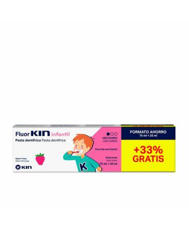FLUORKIN INFANTIL dental paste #fresa 75 + 25 ml