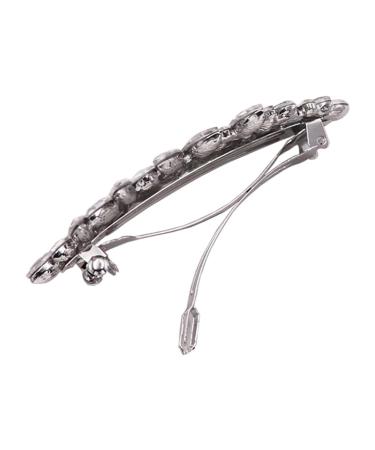 Silver Rhinestones Bridal Hair Clips - French Crystal Glass Wedding Hairpins for Bride & Bridesmaids - Buy Online on GoSupps.com