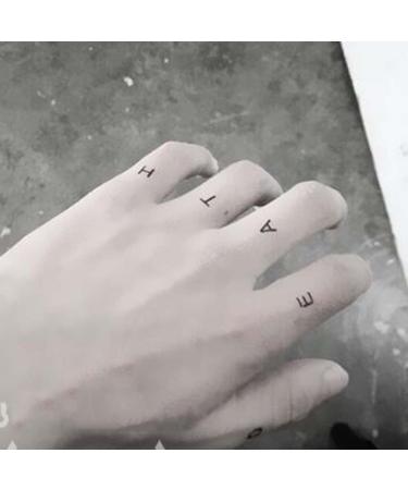 Alphabet Temporary Tattoo Stickers - 10 Sheet DIY Name Kit | English Letters Black Fake Tattoo Art Font - Buy Online on GoSupps.com