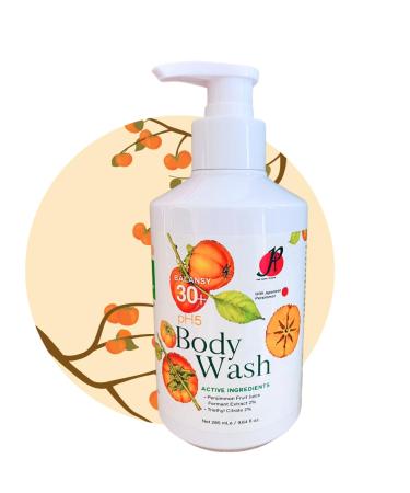P&F HIGH QUALITY PRODUCTS Balansy 30+ pH5 Body Wash with Japanese Persimmon Extract Powerful Odor Eliminator 9.64 fl oz