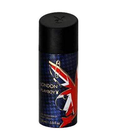 Playboy London Deodorant Spray for Men  5 Ounce