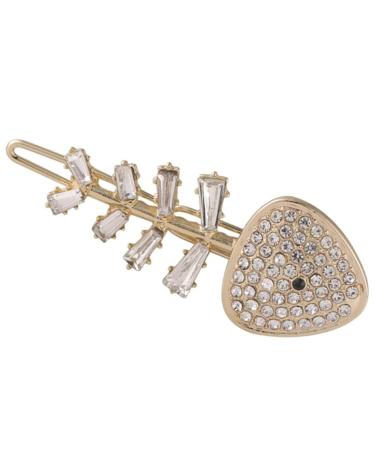 Beatifufu Fish Bone Shaped Hair Clips Girls Rhinestone Hairpins Cute Hair Barrettes Fishbone Hair Decoration Parties Holidays