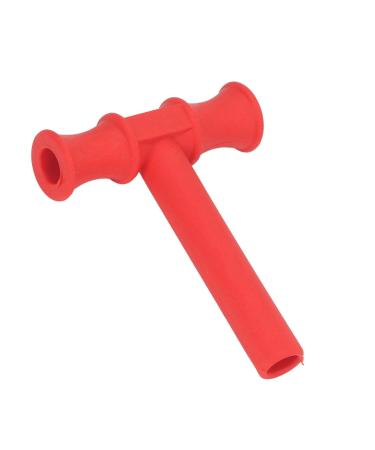 T-Shaped Chewing Tube for Adults | TPR Vocal Training & Chewy Sticks for Autistic Chewers - Red - Buy Online on GoSupps.com