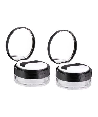 Balacoo Plastic Containers 2sets Powder Box Loose Powder Makeup Containers Cosmetic Powder Cause Travel Packing Box Portable