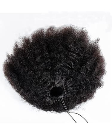 10 Inch Afro Puff Human Hair Bun | Kinky Curly Drawstring Ponytail & Clip-In Extensions - Buy Online on GoSupps.com