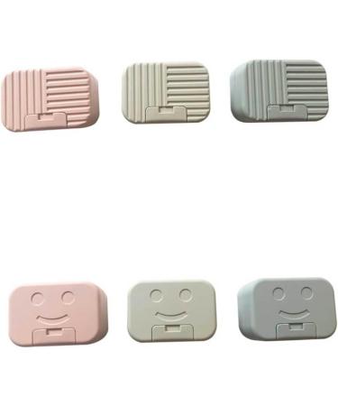 Ciieeo 3pcs Box Soap Case Practical Soap Dish Travel Soap Dish To Go Containers with Lids Soap Dish Drain Portable Soap Sealable Containers Soap Container Pink Clamshell Thicken Bath Soap Pink 8*11cm - Buy Online on GoSupps.com