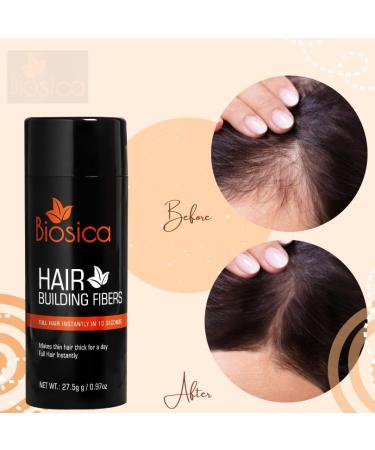 Hair Building Fibers 27.5G - Thickening Fibers for Thin & Fine Hair - Unisex Hair Fibers in Black - International Shipping Available - Buy Online on GoSupps.com