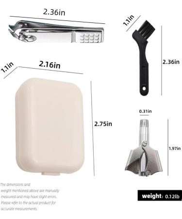 Manual Ear & Nose Hair Trimmer for Men & Women | Battery-Free Waterproof Portable Design | 12 Sharp Blades + Bonus Nail Clippers - Buy Online on GoSupps.com