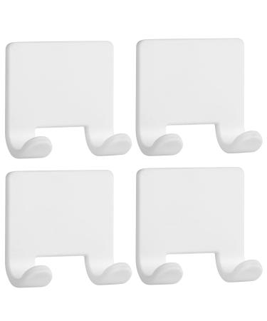 Vanzavanzu towel hook hooks Self-adhesive razor bracket shower without drilling bathroom silicone glue hook for hairbrush towel shower puller luffa 2 pieces (4 pieces-white)