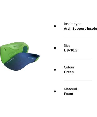 OR8 3/4 Length Slim Fit Arch Support Insoles for Flat Feet - XL 11-12.5 Men Women - Buy Online on GoSupps.com