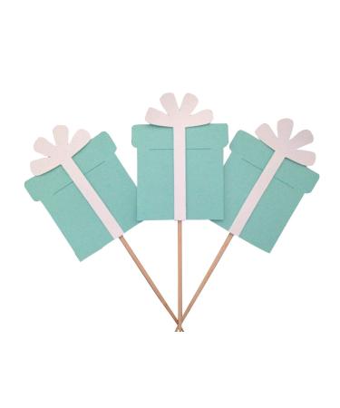 Various Fun Designs of Footballs/Gymnast/Hot Air Balloons/Christmas Cupcake Toppers/Baby Shower Toppers for Birthday/Bridal Shower/Weddings/Christmas Events/Party sets of 12 (Classy Blue Box)