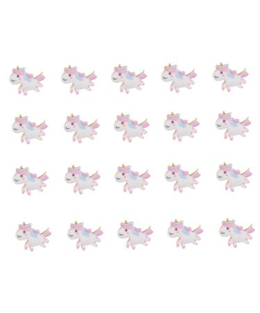 NUOBESTY Hair Ties 50pcs Rope Kids Hair Handmade Shape Cartoon Number Diy Brooch Accessories Phone Case As Shown 2.1*1.7cm