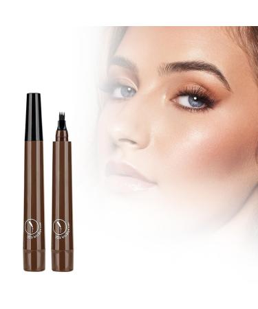 Natural Makeup 2024 Magic Eyebrow Pencil 3D Waterproof Microblading Eyebrow Pencil Contouring Pen 4 Tipped Precise Brow Pen Fine Stroke Microblading Eyebrow Pencil (Brown)