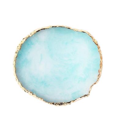 LAEMALLS Professional Nail Art Palette Resin Material Nail Polish Holder Color Palette for Drawing Cosmetic Mixing Nail Art (Blue) #5