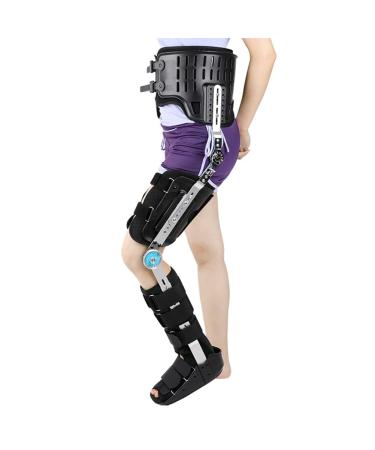 Adjustable Hip Joint Fixation Bracket Hip Knee Ankle Foot Orthosis Rehabilitation Equipment Fixed Brace Leg Fracture Lower Limb Paralysis Hip Walking Fixed with Walking Boots Brace Hip Knee Ankle Foo