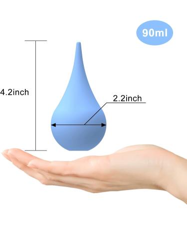 BVN Rubber Suction Ear Syringe 90ml | Hand Bulb Squeeze Bulb for Ear Wax Removal - Blue | Suitable for Adults and Children - Buy Online on GoSupps.com