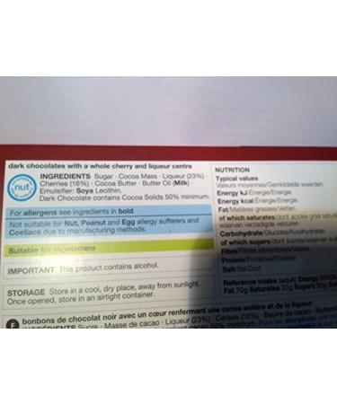  M&S M&S / Marks & Spencer | Dark Chocolates With Whole Cherry & Liqeur Heart 225g | Cherry Liquers Covered in Dark Chocolate 225g | From the UK - Buy Online on GoSupps.com