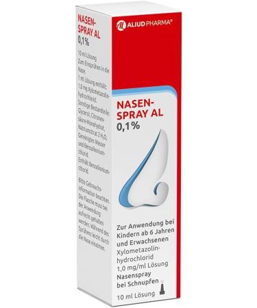 Aliud Pharma Nasal Spray AL 0.05% - 10 ml (4-Pack) | Effective Decongestant for Blocked Nose & Runny Nose - Safe for Children - Buy Online on GoSupps.com