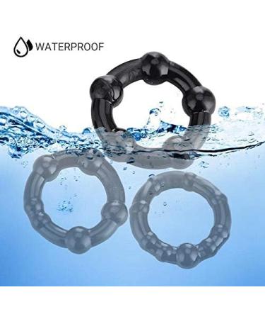 Buy Set of 3 Black Silicone Rings | Durable & Stylish | International Shipping Available - Buy Online on GoSupps.com