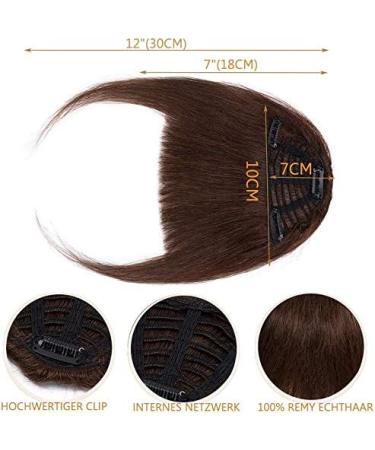 Clip in Fringe Human Hair #4 Medium Brown (25g) - Buy Online on GoSupps.com
