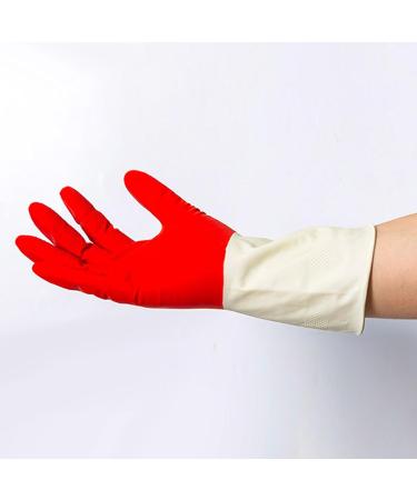 sxvbdway Laundry Gloves 1 Pair Non-slip Dishwashing Gloves Breathable Waterproof Puncture-resistant Household Cleaning Gloves Large Red - Buy Online on GoSupps.com