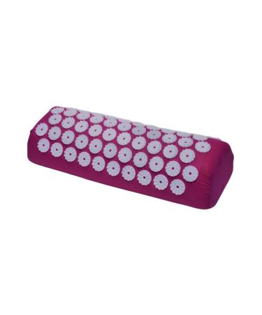 Massage cushion Eco Mat Acupressure Massage device natural linen cotton acupuncture Matten + pillow back reflex zone massage trigger point massage stress relief massage pillow (size: purple Pillow)
