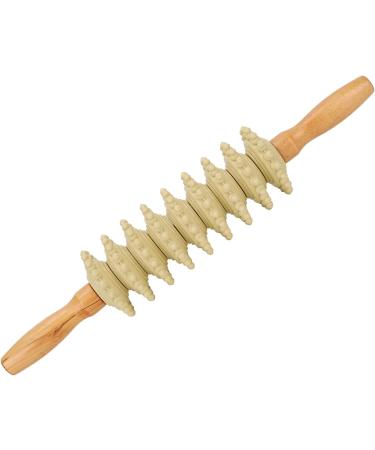 Stable Wooden Roller for Lymphatic Drainage & Sore Fascia Massage | Cellulite & Trigger Point Relief - International Shipping - Buy Online on GoSupps.com