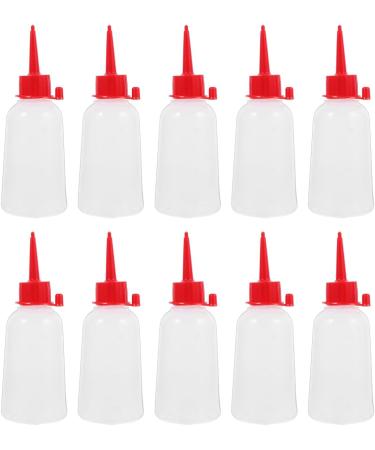 OSALADI Lot de 10 bouteilles en plastique transparent - Bouteilles applicatrices pointe troite - Pour l'application de colle - Bouteilles de colle pointe aiguille - Rouge - Buy Online on GoSupps.com