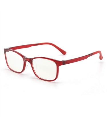 Glasses without presumption young girls anti-blue light computer glasses uV protection blue light filter glass pc TV online lessons protective glasses nerd glasses clear lens glasses frame with glasses case red
