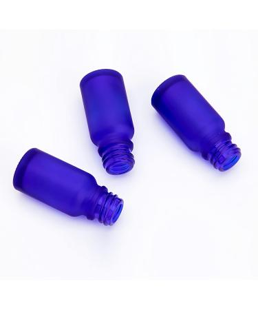 Zeoabsy 12-Pack 20ml Frosted Blue Glass Pipette Bottles - Essential Oils & Aromatherapy Drip Bottles with White Lock Ring - Buy Online on GoSupps.com