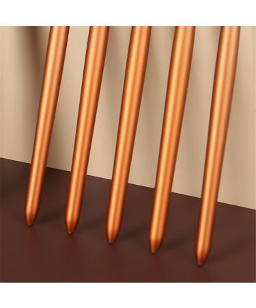 Natural Makeup Brushes Set - Goat Hair Eyeshadow & Face Powder Makeup Brush Kit - Premium Cosmetics in Orange - Buy Online on GoSupps.com
