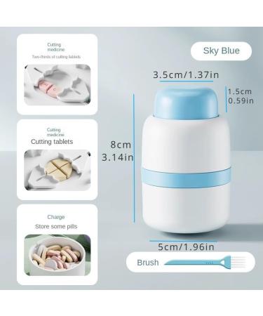 Buy Premium Pill Cutter | Stainless Steel Blade for Easy Pill Splitting - Perfect for Vitamins & Tablets (1/4 Blue) - International Shipping Available - Buy Online on GoSupps.com