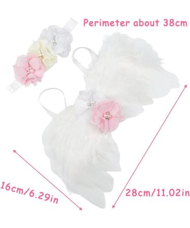 White Angel Feather Wing & Bunny Outfit Baby Photo Prop | Newborn Photography Headband | Unisex 0-12 Months - Buy Online on GoSupps.com