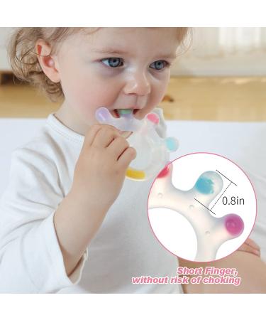 Haakaa Large Palm Baby Teething Toys | Food Grade Silicone Teethers for Babies | BPA Free Teething Relief Chew Toys (0-6 Months & 6-12 Months) - Buy Online on GoSupps.com