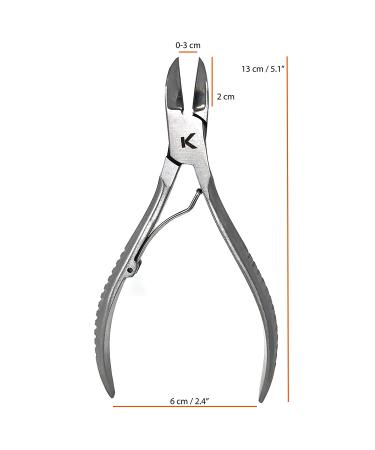 KOHM Ingrown Toenail Clippers for Thick Nails - Professional Stainless Steel Toe Nail Nippers Set for Men, Women, Seniors & Adults - Buy Online on GoSupps.com
