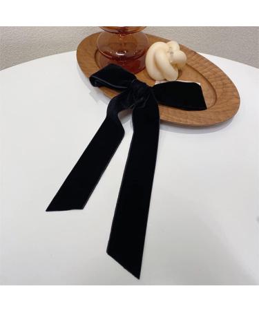 Long Velvet Hair Bow Tail Large Bow Hair Clips Big Satin Bow Headwear for Women and Girls Gifts - Buy Online on GoSupps.com