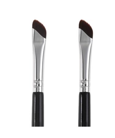 RMISODO 2 Pcs Angled Eyeliner Brush, Slanted Fine Point Eye Shadow Brushes, Gel Eye Liner Makeup Brush with Synthetic Bristles, Professional Eye Makeup Brush for Women Girls, Black