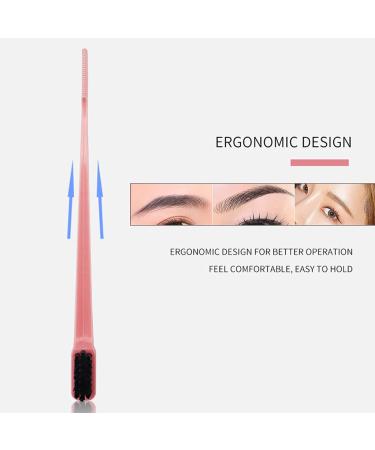 Eyebrow Brush Comb 2-in-1 Portable Eyelash Control Hair Brush - Pink | International Shipping Available - Buy Online on GoSupps.com
