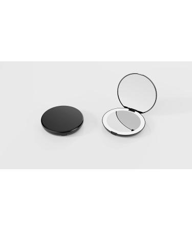 Hontry LED Lighted Travel Makeup Mirror 1x/5x Magnification - Portable 5 Inch Compact Pocket Mirror with 16 Daylight LEDs - Buy Online on GoSupps.com
