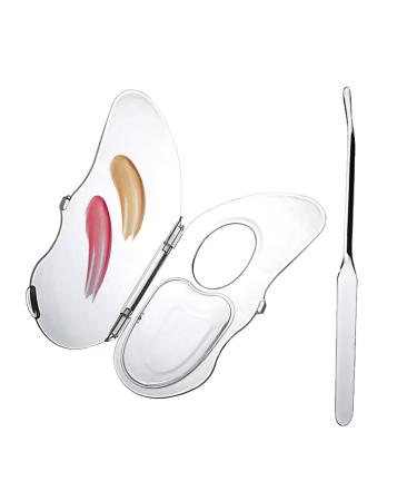 Niktule Acrylic Makeup Palette Makeup Mixing Palette Versatile Folding Foundation Palette - Makeup Accessories Foundation Blending Palette for Manicure