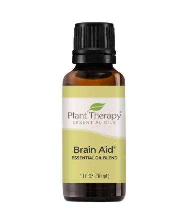 Plant Therapy Brain Aid Essential Oil Blend for Focus & Attention 100% Pure Undiluted Natural Aromatherapy Therapeutic Grade 30 mL (1 oz)