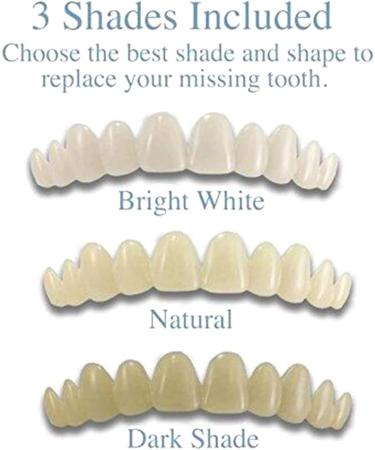 Set of 3 temporary replacement teeth to replace a missing tooth in minutes - Buy Online on GoSupps.com