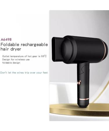 KJLYLPP Cordless Hair Dryer Rechargeable Foldable Travel Blow Dryer USB Mini Hair Dryer with Hot/Cold Air for Women Kids Camping Beaches White (White) - Buy Online on GoSupps.com