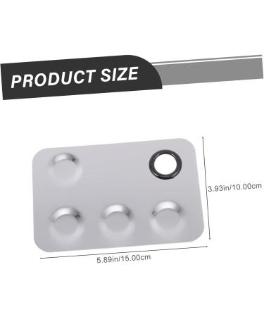 minkissy 1 Set Palette Manicure Color Mixing Trays Makeup Color Pallets with Mixing Stick Manicure Art Tools Nail Paint Mixing Boards Nail Art Tools Foundation Stainless Steel Nail Polish 15X10X0.5CM Silver - Buy Online on GoSupps.com