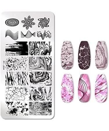 Marble Stamping Stencil PY-J34 - Abstract Nail Art Stamp Plate for Stunning Nail Designs | International Shipping - Buy Online on GoSupps.com