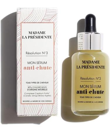 Madam President - Resolution No. 3 My Anti-Hair Loss Serum - Accelerates Growth - Reduces Hair Loss - All Hair Types - Exclusive Capillum Fortis Complex - Vegan - Made in France - 50ml - Buy Online on GoSupps.com