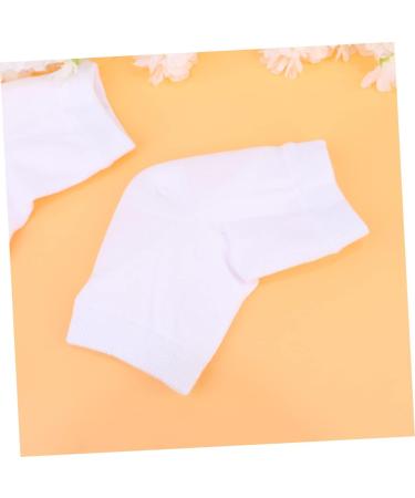minkissy 2 Pairs Heel Socks Feet Cracked Socks Feet Repair Socks Rough Calluses Socks Gel Foot Socks Heel Protector Socks Heel Anti-Crack Socks Sleeve Anti Cracked Feet White Men and Women - Buy Online on GoSupps.com